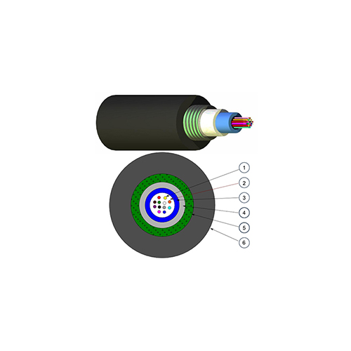 Cable FO Multimodo 6 Hilos armado con cinta de acero de un solo tubo suelto con vidrio electrónico x metro